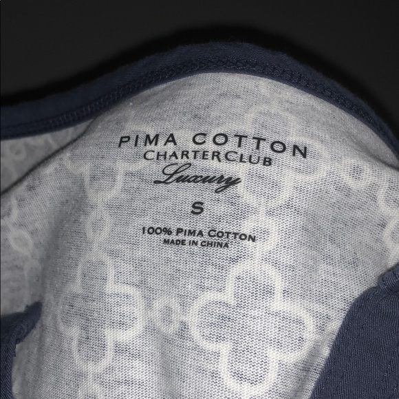 Charter Club navy blue blouse with gold buttons - Picture 5 of 5